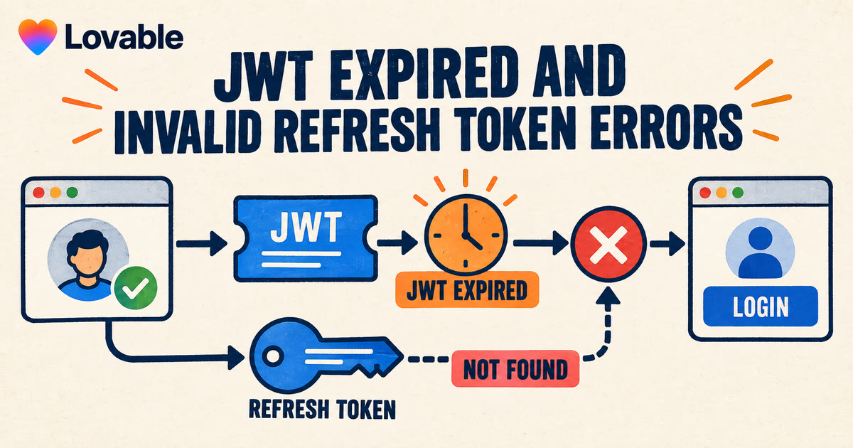 A signed-in user’s JWT expires, the refresh token is not found, and the app sends the user back to the login screen